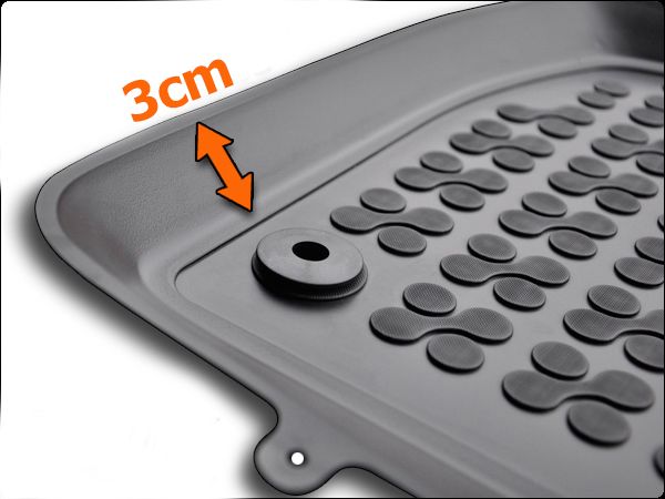 Λαστιχένια πατάκια Rezaw Plast για Mitsubishi Colt 3d (2008+) - τύπου σκαφάκι - 4τμχ. - Image 2